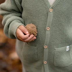 Little Dutch Jongens Kleding|Kinderkleding^Gebreid vest - Groen - Forest Friends