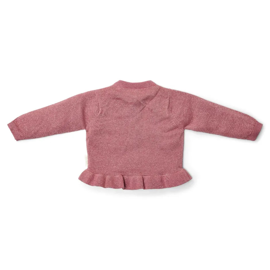 Little Dutch Meisjes Kleding|Kinderkleding^Gebreid vest - Knoopjes - Roze - Fairy Garden