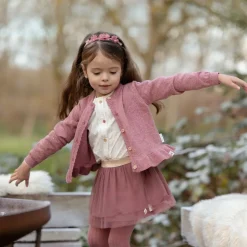 Little Dutch Meisjes Kleding|Kinderkleding^Gebreid vest - Knoopjes - Roze - Fairy Garden