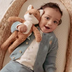 Little Dutch Jongens Kleding|Babykleding^Gebreid vestje - Blauw - Forest Friends