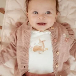 Little Dutch Meisjes Kleding|Babykleding^Gebreid vestje - Roze - Fairy Garden