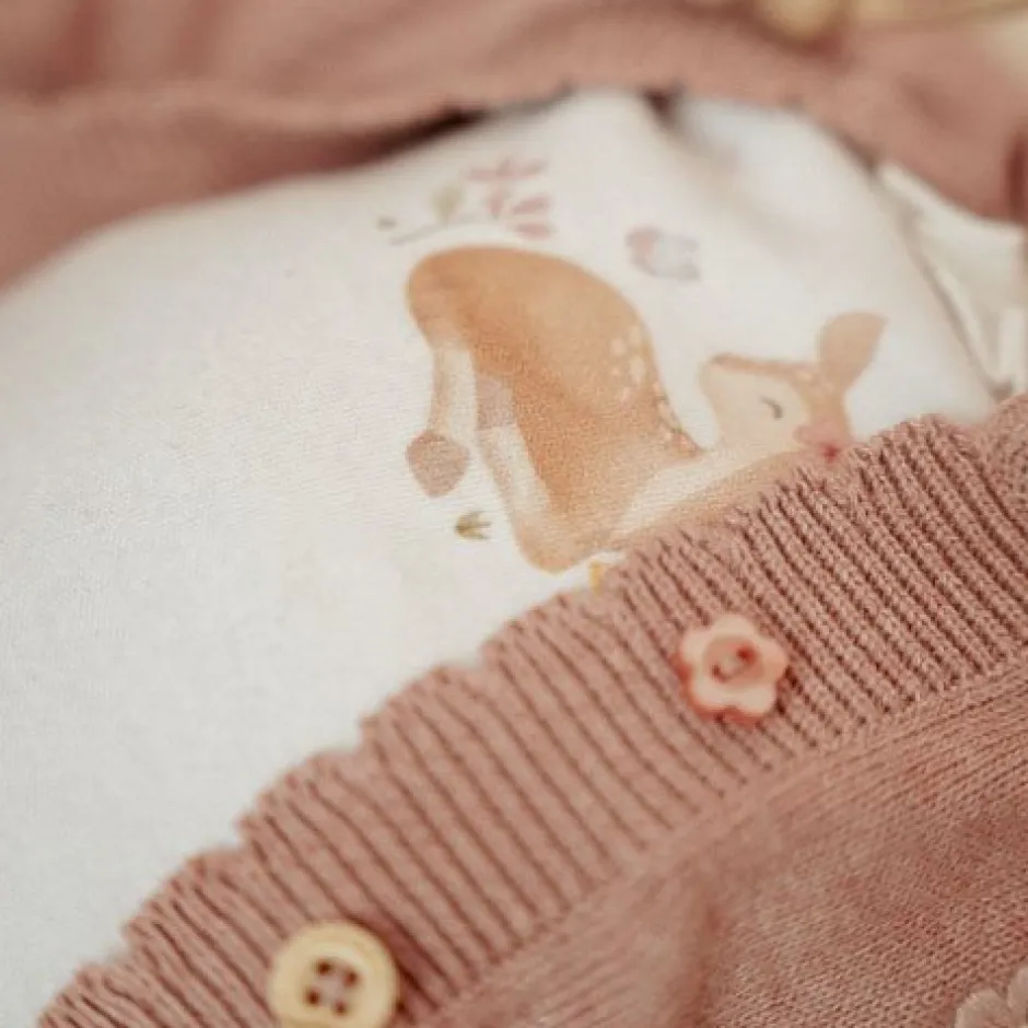 Little Dutch Meisjes Kleding|Babykleding^Gebreid vestje - Roze - Fairy Garden