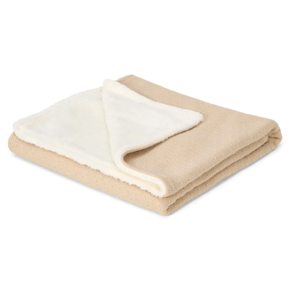 Little Dutch Wiegdekens^Gebreid wiegdeken - fleece - Beige - Essentials