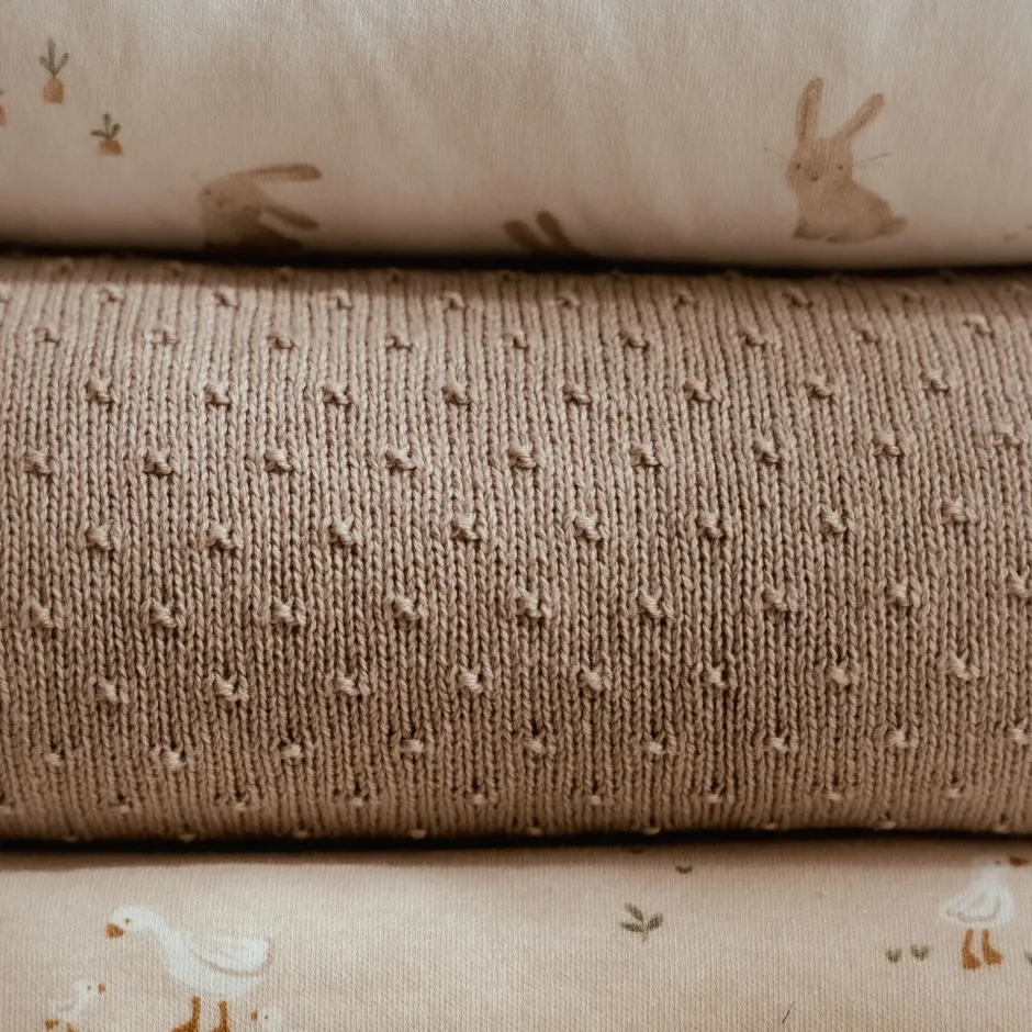 Little Dutch Wiegdekens^Gebreid wiegdeken - fleece - Beige - Essentials