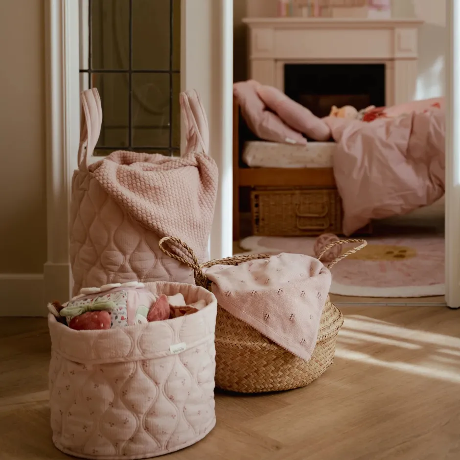 Little Dutch Wiegdekens^Gebreid wiegdeken - Fleece - Roze - Essentials