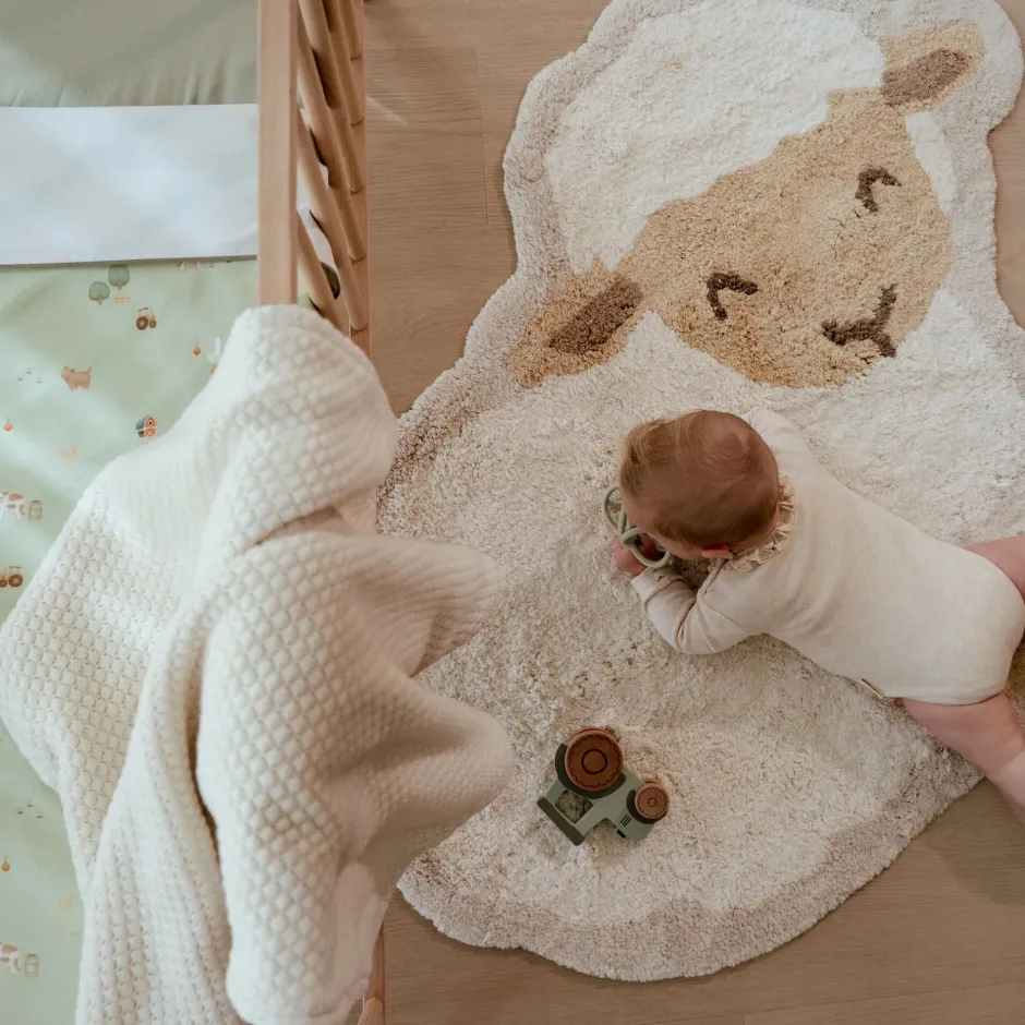 Little Dutch Wiegdekens^Gebreid wiegdeken - Fleece – Wit – Essentials