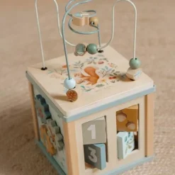 Little Dutch Educatief Speelgoed|Houten Speelgoed^Houten activiteitenkubus - Blauw - Forest Friends