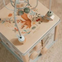 Little Dutch Educatief Speelgoed|Houten Speelgoed^Houten activiteitenkubus - Blauw - Forest Friends