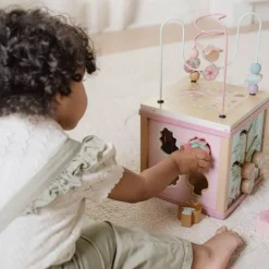 Little Dutch Educatief Speelgoed|Houten Speelgoed^Houten activiteitenkubus - Roze - Fairy Garden