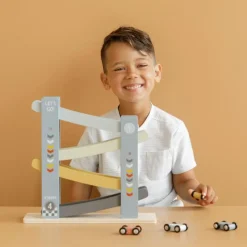 Little Dutch Houten Auto's^Houten autobaan - Blauw - Essentials