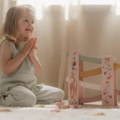 Little Dutch Houten Auto's|Houten Speelgoed^Houten autobaan - Roze - Fairy Garden