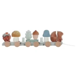 Little Dutch Houten Speelgoed^Houten Blokkentrein - Blauw - Forest Friends