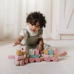 Little Dutch Houten Speelgoed^Houten Blokkentrein - Roze - Fairy Garden