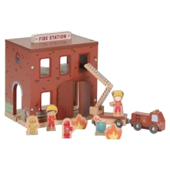 Little Dutch Rollenspel|Houten Auto's^Houten brandweerkazerne – Rood – Essentials