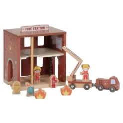 Little Dutch Rollenspel|Houten Auto's^Houten brandweerkazerne – Rood – Essentials