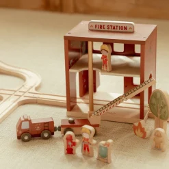 Little Dutch Rollenspel|Houten Auto's^Houten brandweerkazerne – Rood – Essentials