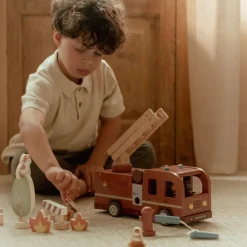 Little Dutch Rollenspel|Houten Auto's^Houten brandweerwagen – Rood – Essentials