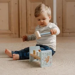 Little Dutch Speelgoed Vanaf 1 Jaar|Educatief Speelgoed^Houten Hamerbank - Blauw - Forest Friends