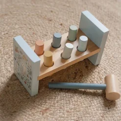 Little Dutch Speelgoed Vanaf 1 Jaar|Educatief Speelgoed^Houten Hamerbank - Blauw - Forest Friends