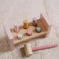 Little Dutch Speelgoed Vanaf 1 Jaar|Educatief Speelgoed^Houten Hamerbank - Roze - Fairy Garden