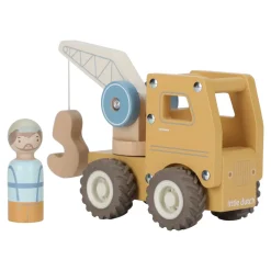 Little Dutch Rollenspel|Houten Auto's^Houten hijskraan – Geel – Essentials