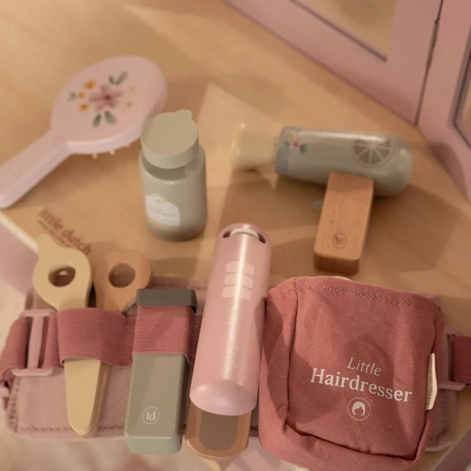 Little Dutch Speelgoed Vanaf 2 Jaar|Rollenspel^Houten kappersset – Roze – Essentials
