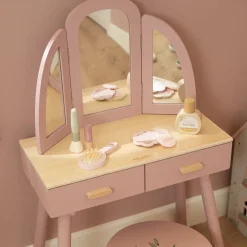 Little Dutch Rollenspel|Houten Speelgoed^Houten kaptafel groot– Roze – Essentials
