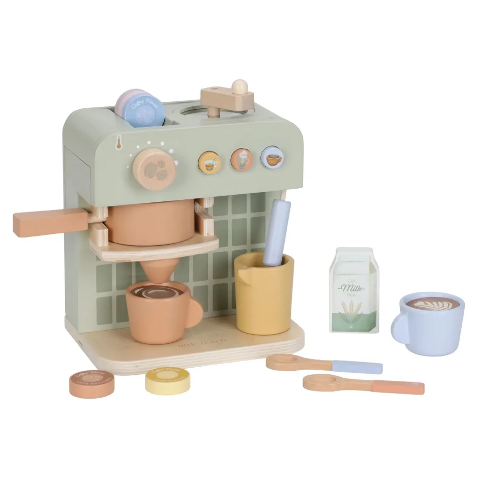 Little Dutch Speelgoed Vanaf 3 Jaar|Speelgoed Vanaf 2 Jaar^Houten koffiezetapparaat - Groen - Essentials