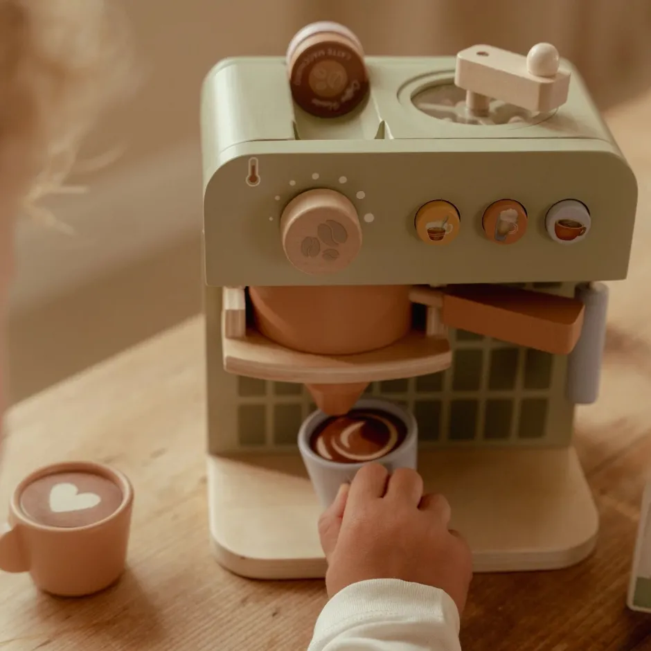 Little Dutch Speelgoed Vanaf 3 Jaar|Speelgoed Vanaf 2 Jaar^Houten koffiezetapparaat - Groen - Essentials