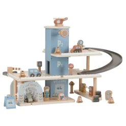 Little Dutch Rollenspel|Houten Auto's^Houten parkeergarage – Blauw – Essentials