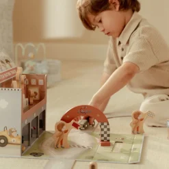 Little Dutch Rollenspel|Houten Auto's^Houten racebaan in speelkoffer – Meerkleurig – Essentials