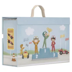 Little Dutch Rollenspel|Houten Auto's^Houten racebaan in speelkoffer – Meerkleurig – Essentials