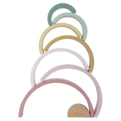 Little Dutch Stapeltoren|Houten Speelgoed^Houten Stapelregenboog - Roze - Fairy Garden
