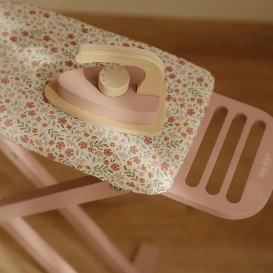Little Dutch Poppen|Rollenspel^Houten Strijkplank met Strijkijzer – Roze – Essentials