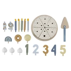 Little Dutch Speelgoed Vanaf 1 Jaar|Rollenspel^Houten Verjaardagstaartje - Blauw - Essentials