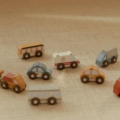 Little Dutch Houten Auto's|Houten Speelgoed^Houten voertuigenset – Meerkleurig – Essentials
