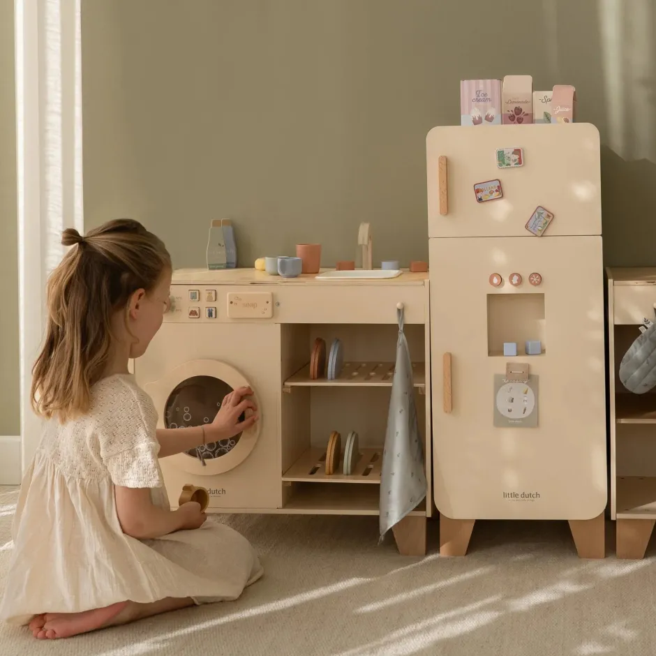 Little Dutch Rollenspel|Houten Keukentjes^Houten wasmachine – Essentials - Limited edition