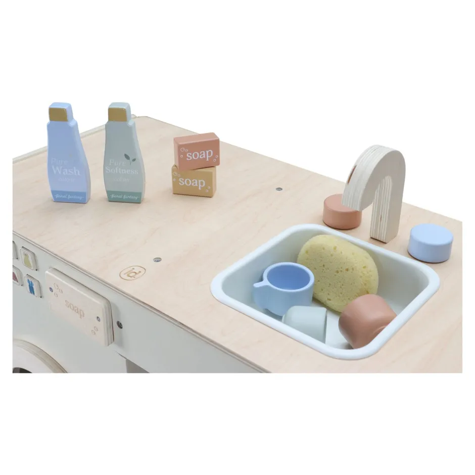 Little Dutch Rollenspel|Houten Keukentjes^Houten wasmachine – Essentials - Limited edition