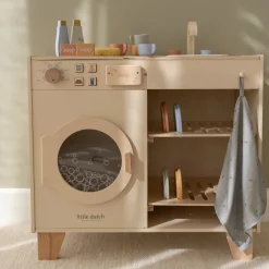 Little Dutch Rollenspel|Houten Keukentjes^Houten wasmachine – Essentials - Limited edition