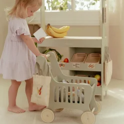 Little Dutch Rollenspel|Houten Speelgoed^Houten winkelwagen - Groen