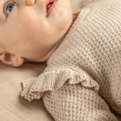 Little Dutch Meisjes Kleding|Babykleding^Jurk - Zand - Newborn Naturals