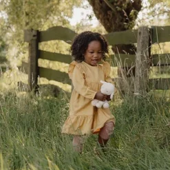 Little Dutch Meisjes Kleding|Kinderkleding^Jurk lange mouw - Geel - Little Farm