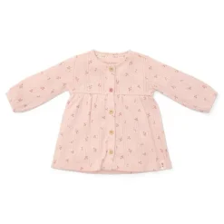 Little Dutch Meisjes Kleding|Babykleding^Jurk lange mouw - Roze - Fairy Garden - Fairy Flowers