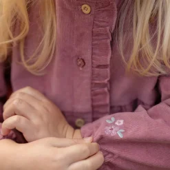 Little Dutch Meisjes Kleding|Kinderkleding^Jurk lange mouw - Roze - Fairy Garden - Corduroy