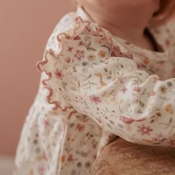 Little Dutch Meisjes Kleding|Babykleding^Jurk lange mouw - Wit - Fairy Garden