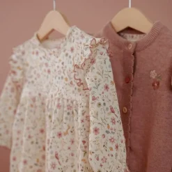 Little Dutch Meisjes Kleding|Babykleding^Jurk lange mouw - Wit - Fairy Garden