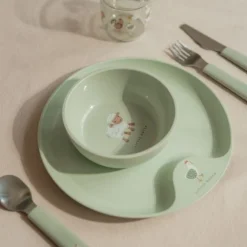 Little Dutch Eten^Kinderbord - Groen - Little Farm