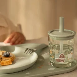 Little Dutch Drinken^Kinderglas 250 ml Met Rietje Little Farm