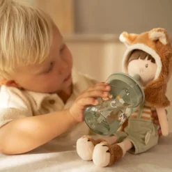 Little Dutch Drinken^Kinderglas 250 ml Met Rietje Little Farm