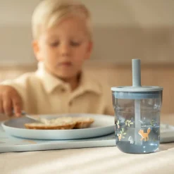 Little Dutch Drinken^Kinderglas 250 ml Met Rietje Forest Friends